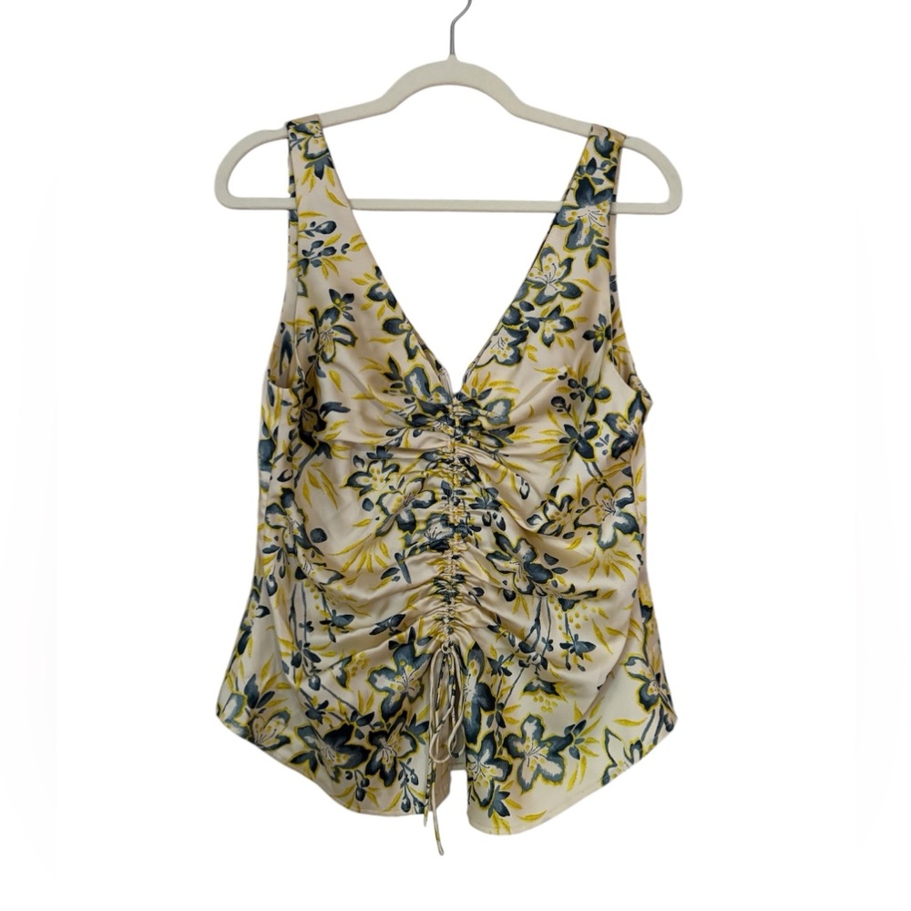 Cinq a sept yellow floral bloom top size M - Picture 2 of 5